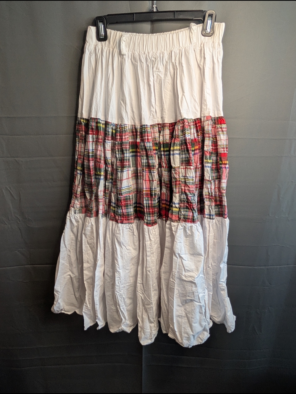VTG Desert West by Sherry Holt Southwestern Tiered Plaid Maxi Skirt NWOT OS
